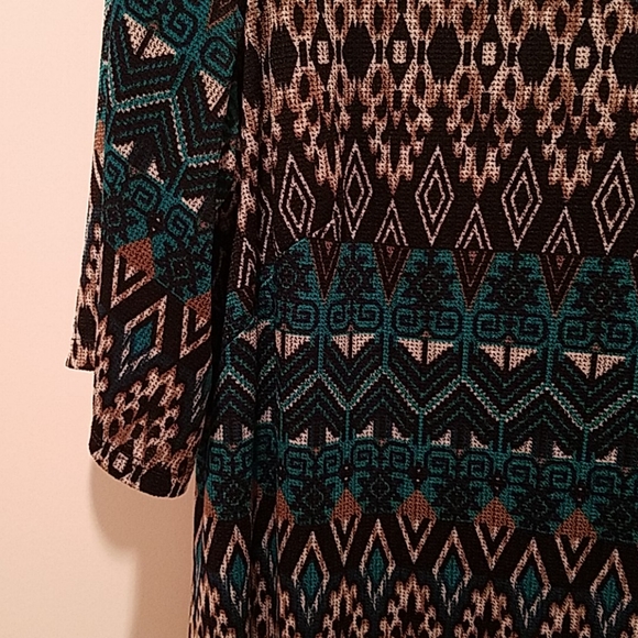 Perceptions turquoise and black dress - Picture 2 of 5